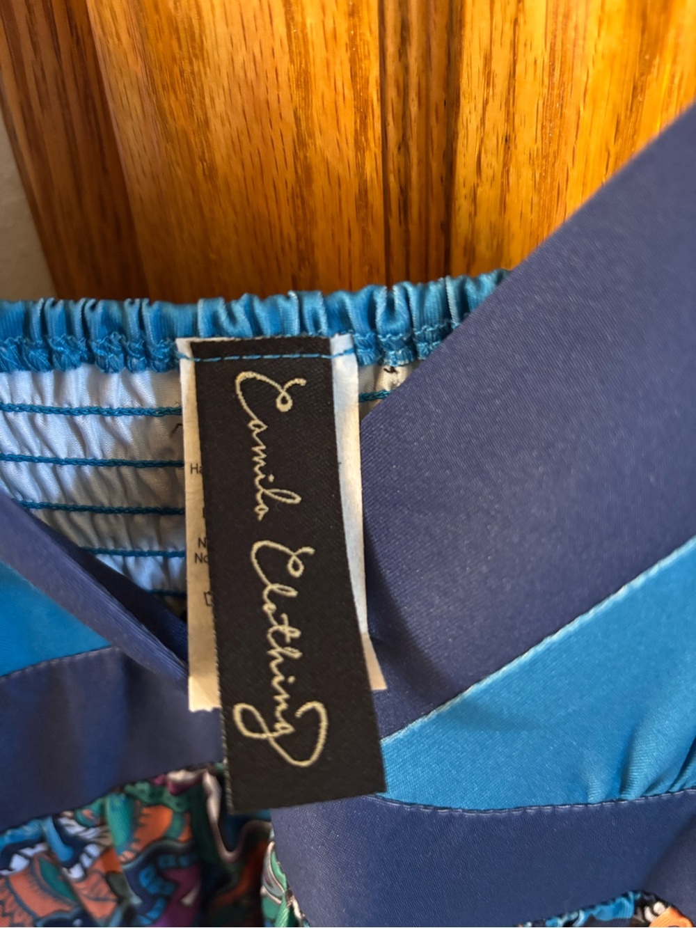 Miilla Clothing Teal Maxi Slip Dress with Paisley Print - Picture 8 of 9